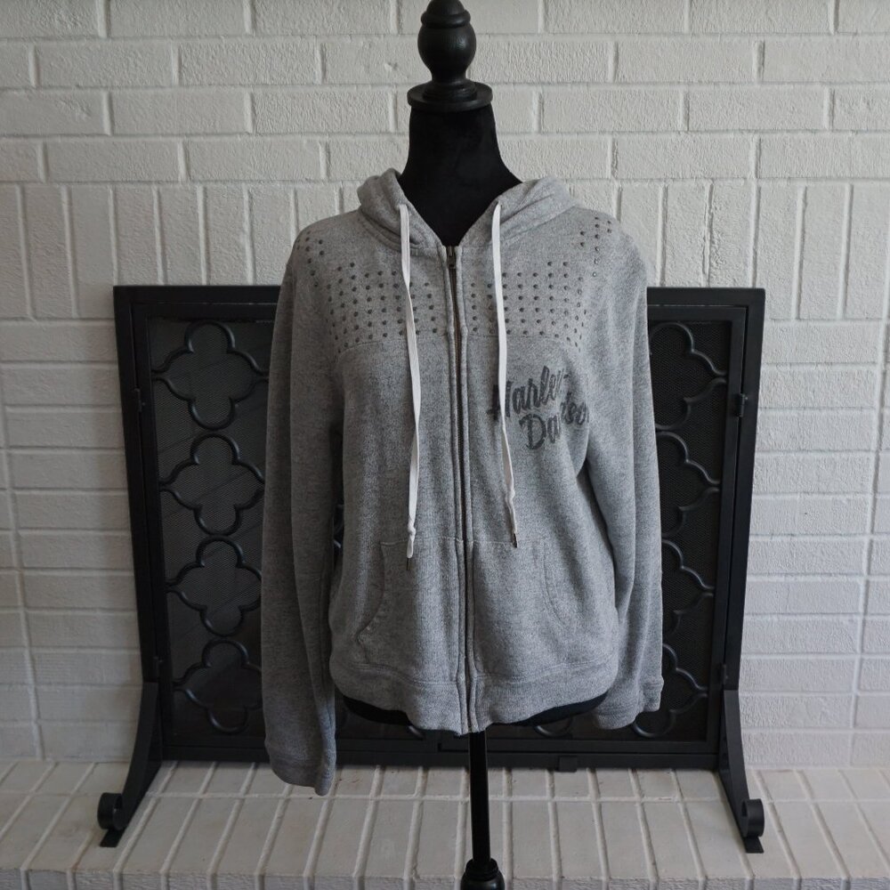 Harley Davidson Zip Up Hoodie Womens Medium M